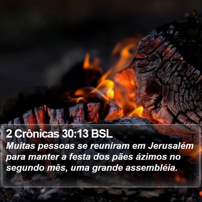 2 Crônicas 30:13 BSL Bible Verse Image