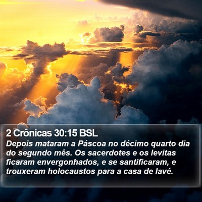 2 Crônicas 30:15 BSL Bible Verse Image