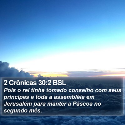2 Crônicas 30:2 BSL Bible Verse Image