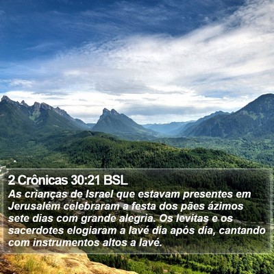2 Crônicas 30:21 BSL Bible Verse Image