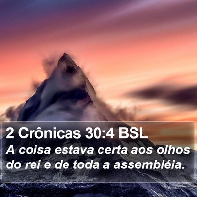 2 Crônicas 30:4 BSL Bible Verse Image