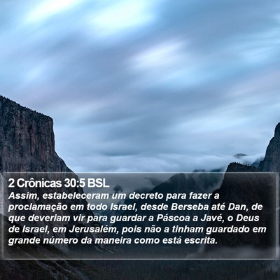 2 Crônicas 30:5 BSL Bible Verse Image