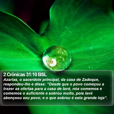 2 Crônicas 31:10 BSL Bible Verse Image