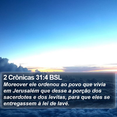 2 Crônicas 31:4 BSL Bible Verse Image