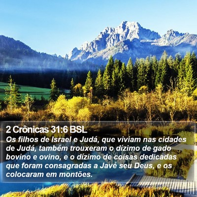 2 Crônicas 31:6 BSL Bible Verse Image