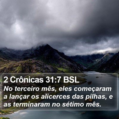 2 Crônicas 31:7 BSL Bible Verse Image