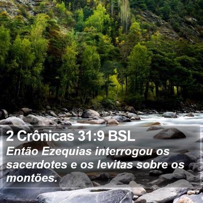 2 Crônicas 31:9 BSL Bible Verse Image
