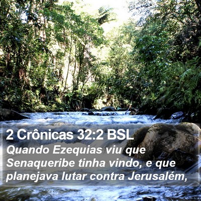 2 Crônicas 32:2 BSL Bible Verse Image