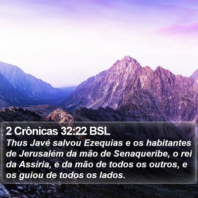 2 Crônicas 32:22 BSL Bible Verse Image