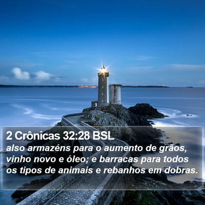 2 Crônicas 32:28 BSL Bible Verse Image