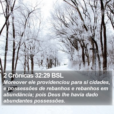 2 Crônicas 32:29 BSL Bible Verse Image