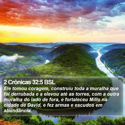2 Crônicas 32:5 BSL Bible Verse Image