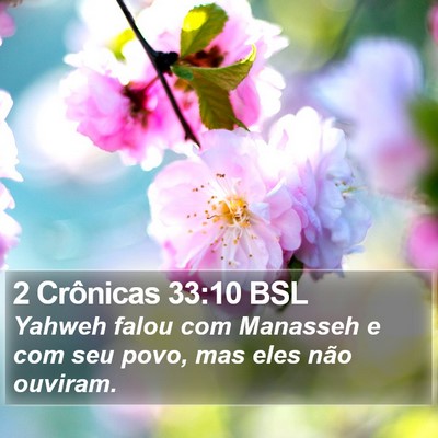 2 Crônicas 33:10 BSL Bible Verse Image