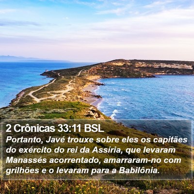 2 Crônicas 33:11 BSL Bible Verse Image