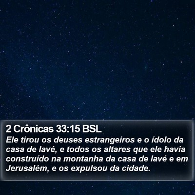 2 Crônicas 33:15 BSL Bible Verse Image
