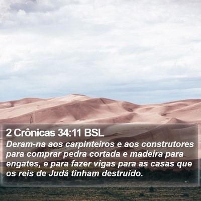 2 Crônicas 34:11 BSL Bible Verse Image