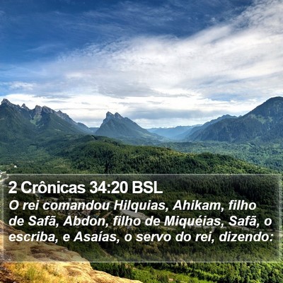 2 Crônicas 34:20 BSL Bible Verse Image