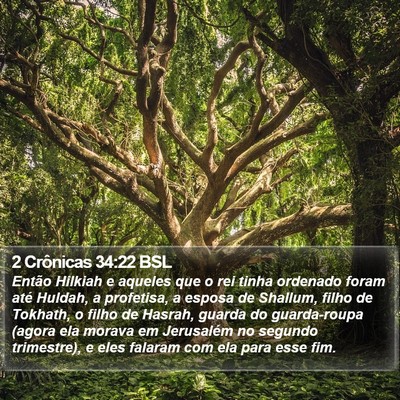 2 Crônicas 34:22 BSL Bible Verse Image