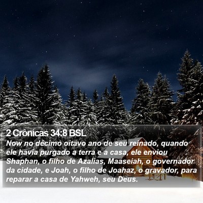 2 Crônicas 34:8 BSL Bible Verse Image