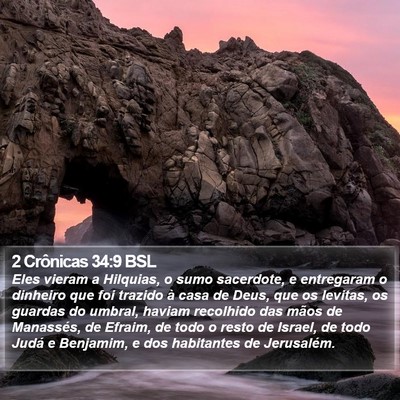 2 Crônicas 34:9 BSL Bible Verse Image