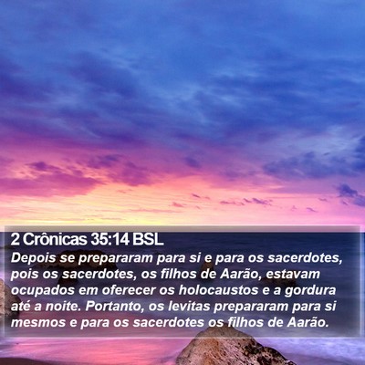 2 Crônicas 35:14 BSL Bible Verse Image