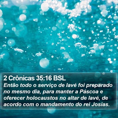 2 Crônicas 35:16 BSL Bible Verse Image