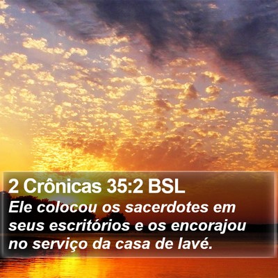 2 Crônicas 35:2 BSL Bible Verse Image