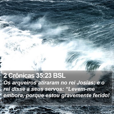 2 Crônicas 35:23 BSL Bible Verse Image