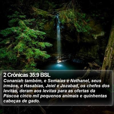 2 Crônicas 35:9 BSL Bible Verse Image