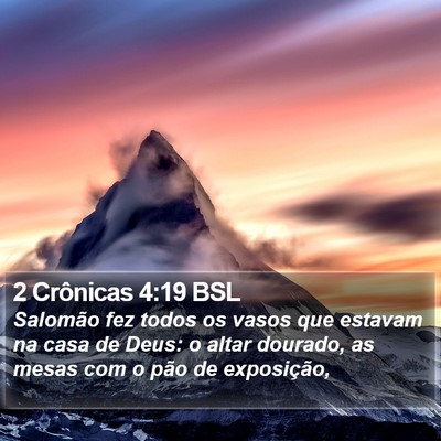 2 Crônicas 4:19 BSL Bible Verse Image