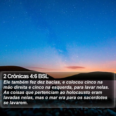 2 Crônicas 4:6 BSL Bible Verse Image