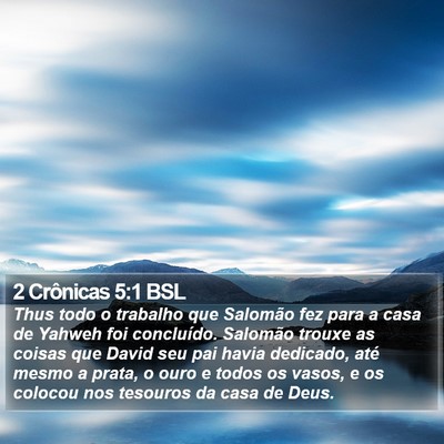 2 Crônicas 5:1 BSL Bible Verse Image