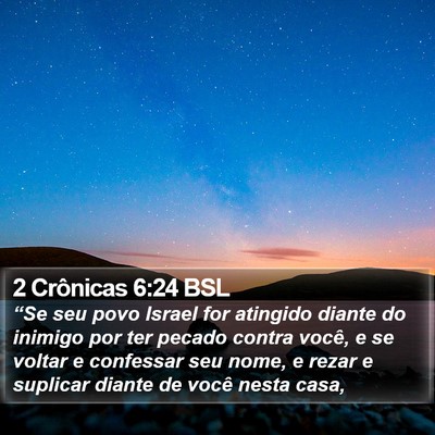 2 Crônicas 6:24 BSL Bible Verse Image