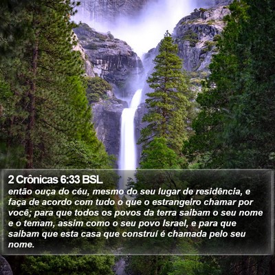 2 Crônicas 6:33 BSL Bible Verse Image