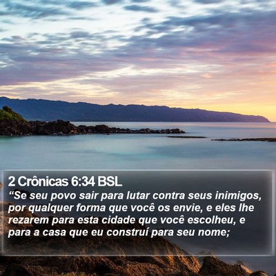 2 Crônicas 6:34 BSL Bible Verse Image