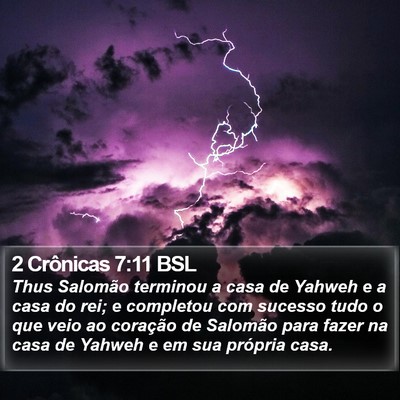 2 Crônicas 7:11 BSL Bible Verse Image