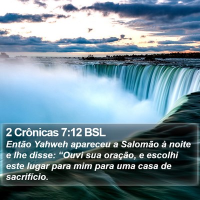 2 Crônicas 7:12 BSL Bible Verse Image