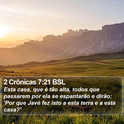 2 Crônicas 7:21 BSL Bible Verse Image
