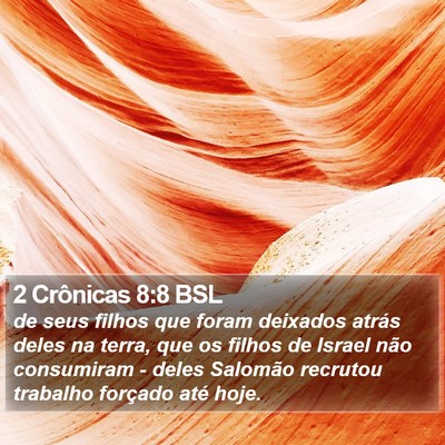 2 Crônicas 8:8 BSL Bible Verse Image
