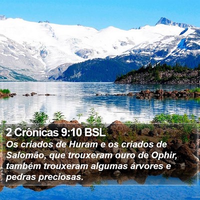 2 Crônicas 9:10 BSL Bible Verse Image