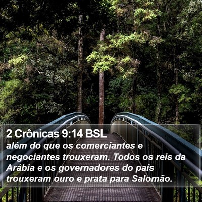 2 Crônicas 9:14 BSL Bible Verse Image