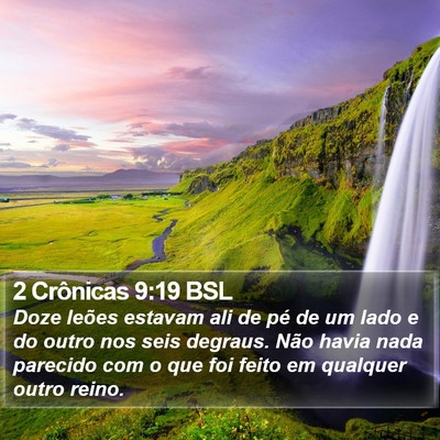 2 Crônicas 9:19 BSL Bible Verse Image