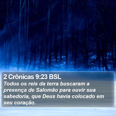 2 Crônicas 9:23 BSL Bible Verse Image