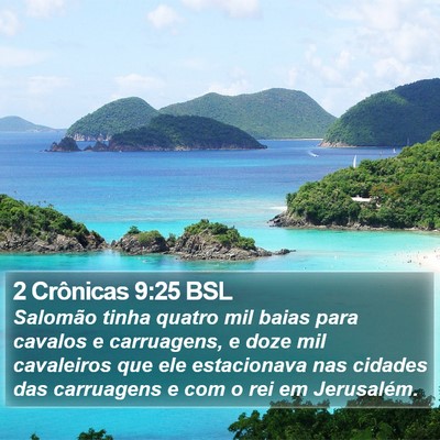 2 Crônicas 9:25 BSL Bible Verse Image