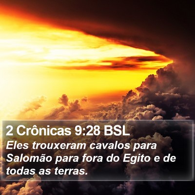 2 Crônicas 9:28 BSL Bible Verse Image