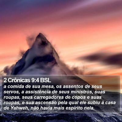 2 Crônicas 9:4 BSL Bible Verse Image