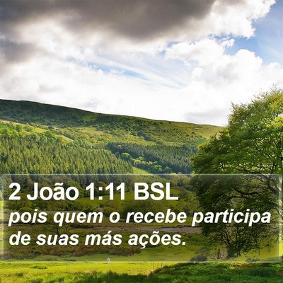 2 João 1:11 BSL Bible Verse Image