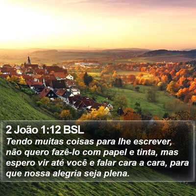 2 João 1:12 BSL Bible Verse Image