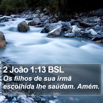 2 João 1:13 BSL Bible Verse Image