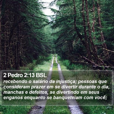 2 Pedro 2:13 BSL Bible Verse Image